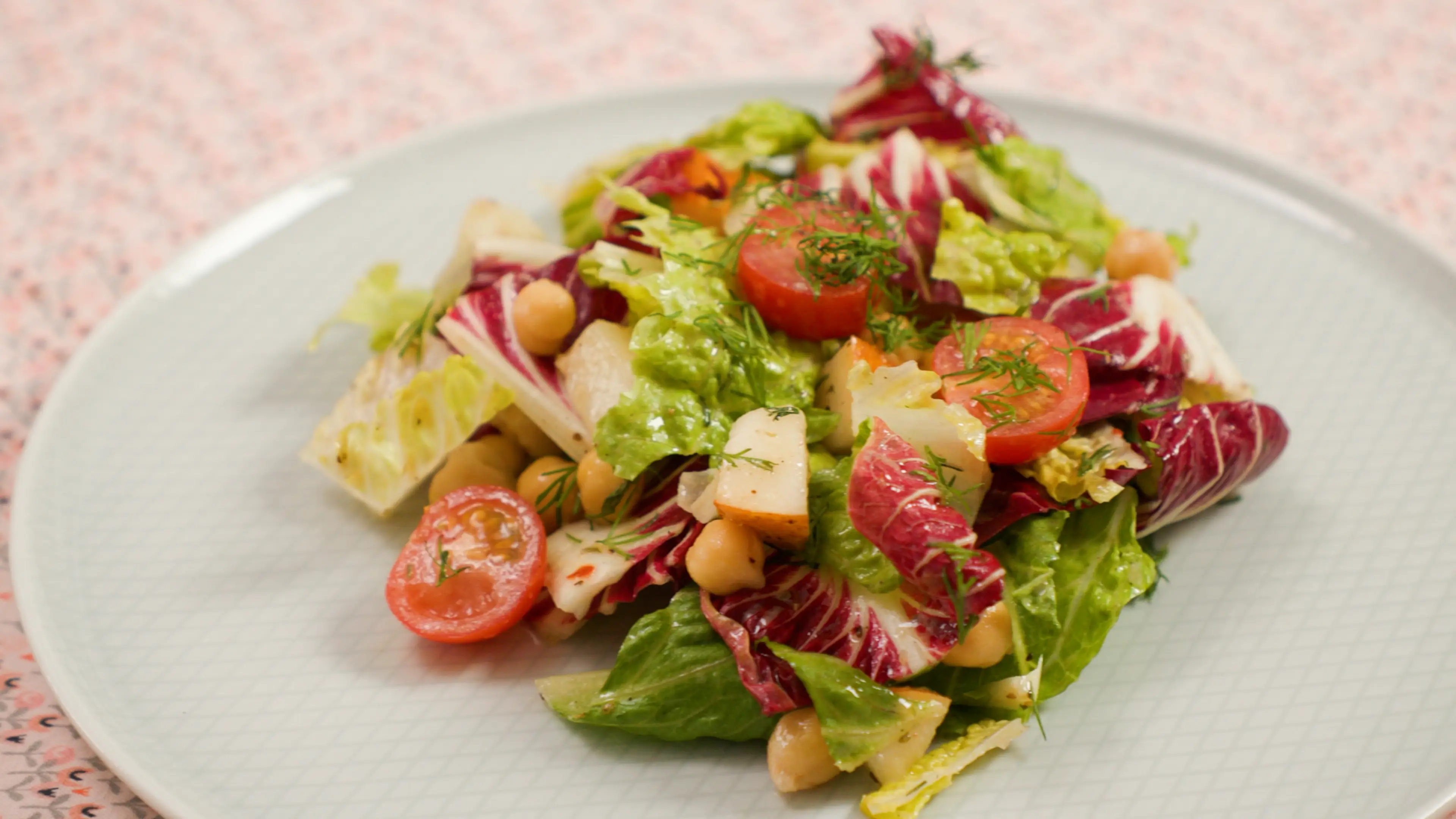 a salad on a plate
